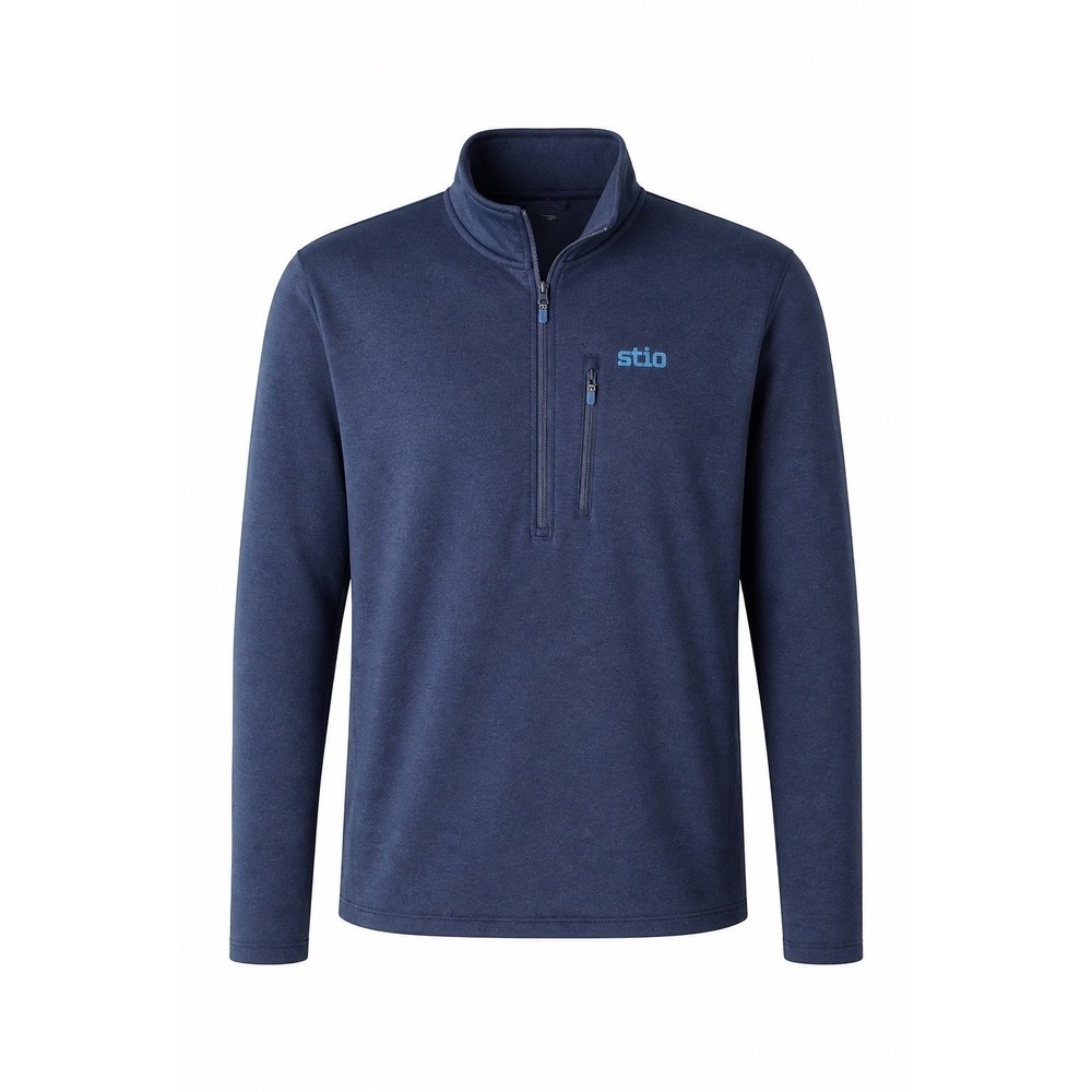 Stio Mens Glide Power Stretch Half Zip Fleece Mountain Shadow Heather XL NEW